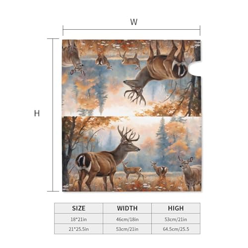 Image of Dujiea Wildlife Animal Deer Mailbox Wrap - Waterproof Magnetic Post Box Cover, Large Size 25.5 inch L x 21 inch W - Garden Yard Outside Farmhouse Home Decor