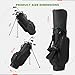 UNIHIMAL 14-Way Golf Stand Bag, Premium Leather Lightweight Golf Bag for Men with Waterproof Design, Multiple Pockets, Dual Strap and Rain Cover Hood