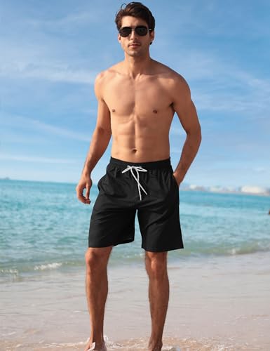 Image of BOJIN Mens Swim Trunks 9 inch Quick Dry Stretch Swim Shorts Mesh Lining Bathing Suits Swimwear Beach Shorts with Pockets
