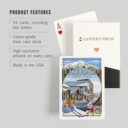 Baraja de Cartas Poker Lake Placid New York 52 Cartas miniatura 3