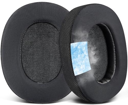 Image of SOULWIT Cooling-Gel Earpads for Razer Barracuda Pro (Do Not Fit Barracuda /Barracuda X) Headphones, Ear Pads Cushions with Noise Isolation Foam, Ice Silk Fabric - Black