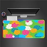 【PLUG AND PLAY, FÁCIL DE USAR】 Esta alfombrilla de ratón para juegos RGB es alimentada por USB, plug and play, no requiere controlador. Un botón, presione una vez para cambiar el modo de iluminación, mantenga presionado durante unos 3 segundos para encender / apagar. La alfombrilla del ratón se volverá a encender con su modo de iluminación preestablecido, no es necesario volver a seleccionar. Muy fácil de usar.