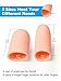 Sumifun Finger Covers, 10 Packs of Finger Sleeves Protector for Nails, Fingertips, Scald, Finger Pain Relief, Finger Tubes for Crafting, Basketball, Volleyball, Gardening - Light Pink