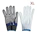 CAARLA Safety Anti Cut Gloves Portable Protection Gloves Safety Cut Proof Stab Resistant Glove Wear-Resistant Mesh Mittens Hand Protection Tools Safety Supply(X-Large)