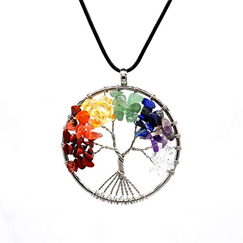 salefun Lebensbaum Kette (50 cm) hübsche Halskette für Frauen mit Lebensbaum Anhänger