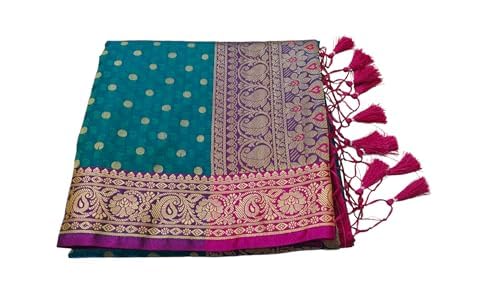 41L1P6ATf5L Women's Banarasi Satin...
