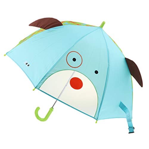 Preisvergleich Produktbild IPOTCH Jungen Mädchen Regenschirm auf-zu-Automatik Umbrella - Hund