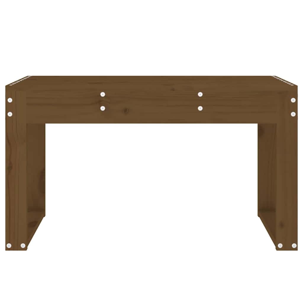 Banco de jardín 80x38x45 cm Pino macizo Miel Marrón