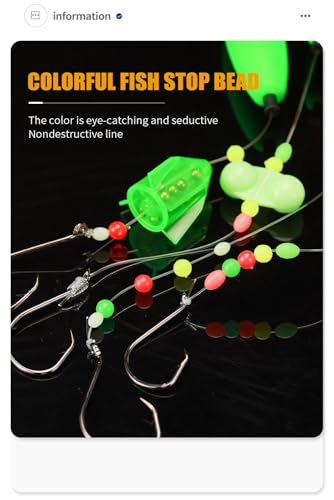 Set de 6 anzuelos luminosos para pesca de bagre miniatura 5