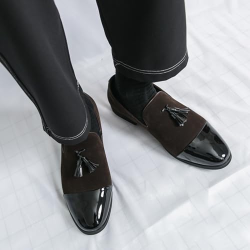 Minishion Mens Slip on Dress Shoes with Tassel Casual Penny Loafers Moccasins3