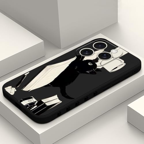 Coque iPhone 16 Pro anti-rayures doublure microfibre chat