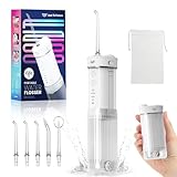Portable Mini Water Dental Flosser for Teeth Cleaning Travel Oral Irrigator with Telescopic Water Tank,4 Modes IPX7 Waterproof Design - Perfect for Braces, Bridges, and Home & Travel Dental Care