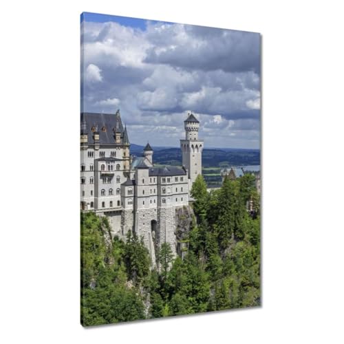 Impression sur toile Château de Neuschwanstein 60x90 tableau décoration