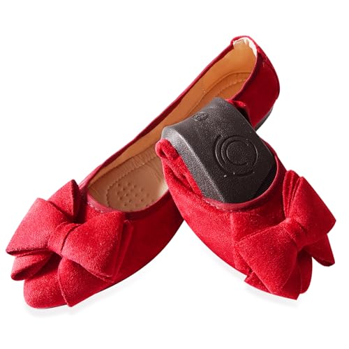 Women Ballet Flats Fashion Bowknot Suede Comfort Pointed Toe Slip On Dress Shoes