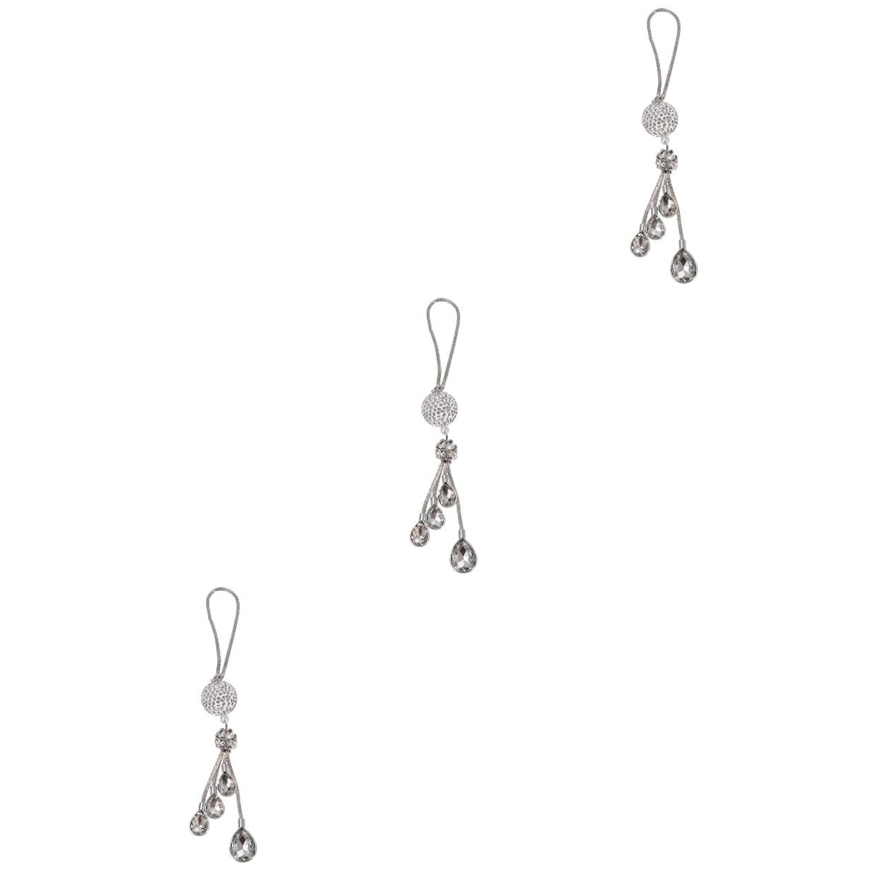 SOLUSTRE 3pièces Pendentif Pour Miroir Arrière De Voiture Ornement Décoratif Avec Chaîne Décoration Intérieure Transparente