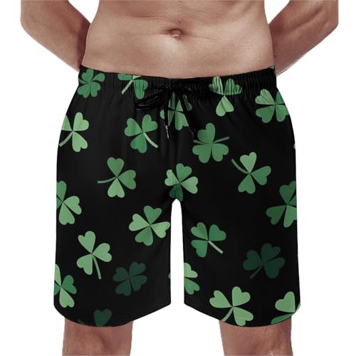 Clovers St. Patrick's Day Shamrocks Mens Swim Trunks Shorts Beach Pants Swimming Trunk Mesh Lining with Pockets4