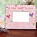 GiftsForYouNow New Baby She's All Heart Personalized Printed Frame, Holds a 3.5