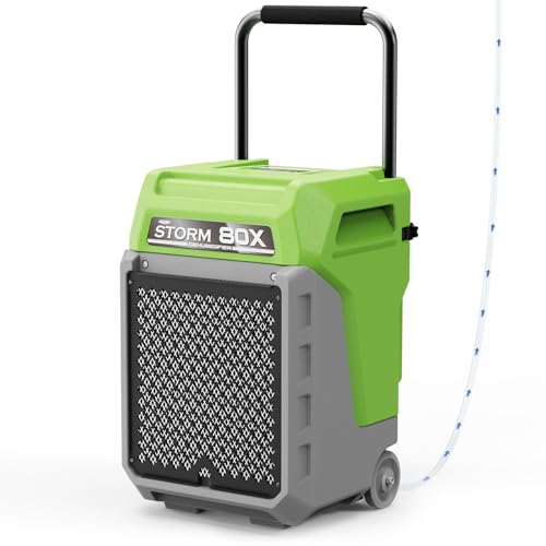 ALORAIR 170 Pints LGR Commercial Dehumidifier with Pump & Drain Hose, Fit for 2,100 Sq.Ft, Portable Industrial Dehumidifiers with Wheels for Water Damage Restore, Basement, Garage, 5 Years Warranty