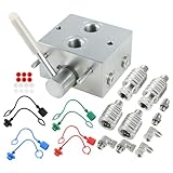 SleYuYir Multiplicateur hydraulique manuel, répartiteur/vanne de dérivation SCV avec coupleurs et raccords Ag – Débit de 20 GPM, pression maximale de 3000 psi, élargissez votre contrôle hydraulique