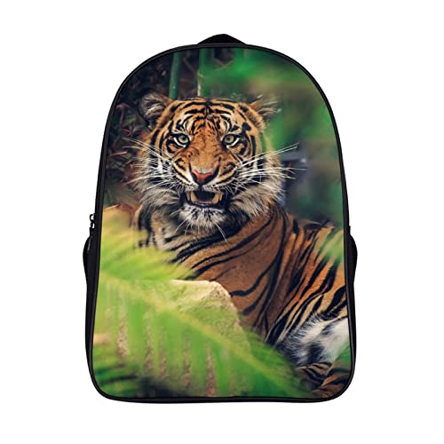 Sac à dos tigre 3D cool pour ados et adultes - Idéal pour le collège et les sorties