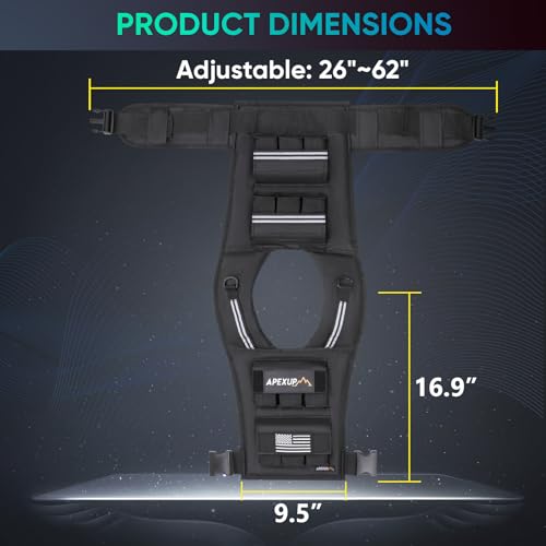 Image of APEXUP Adjustable Weighted Vest Men 20lbs /30lbs /40lbs Weights with Reflective Stripe, Weight Vest Woman Workout Vest for Strength Training Running Walking