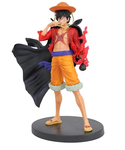 Image of Daiyamondo Premium Anime Action Figure- Unlease The Power of Highly Detailed Collectible with Dynamic Pose (Red Black Stand Luffy)