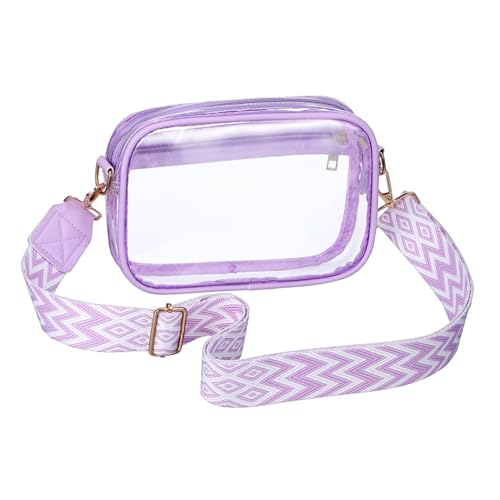 Sac bandoulière transparent à sangle réglable et volume léger