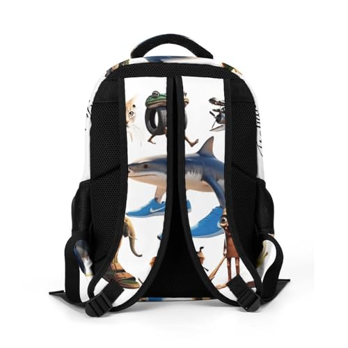 Tralalero Backpack: Compact Italian Style for School & Travel - 16.5" Laptop Bag, Men's Gifts, Lightweight (fits Airline Personal Item) 5