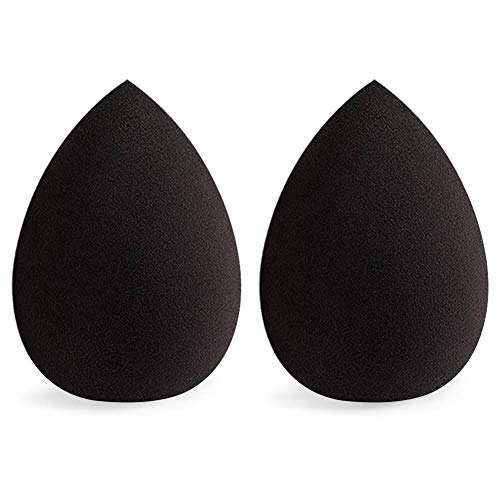 BEAKEY Flat Duo Patented Makeup Sponge Set of 2, Latex Free Pink Beauty Sponge for Foundation and Powder Application, Soft Blending Sponges, Large Flat Design, BeautyTools for Makeup Lovers