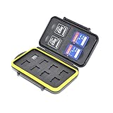 JJC MC-SDMSD12 Rugged Water-Resistant Memory Card Case (Black)