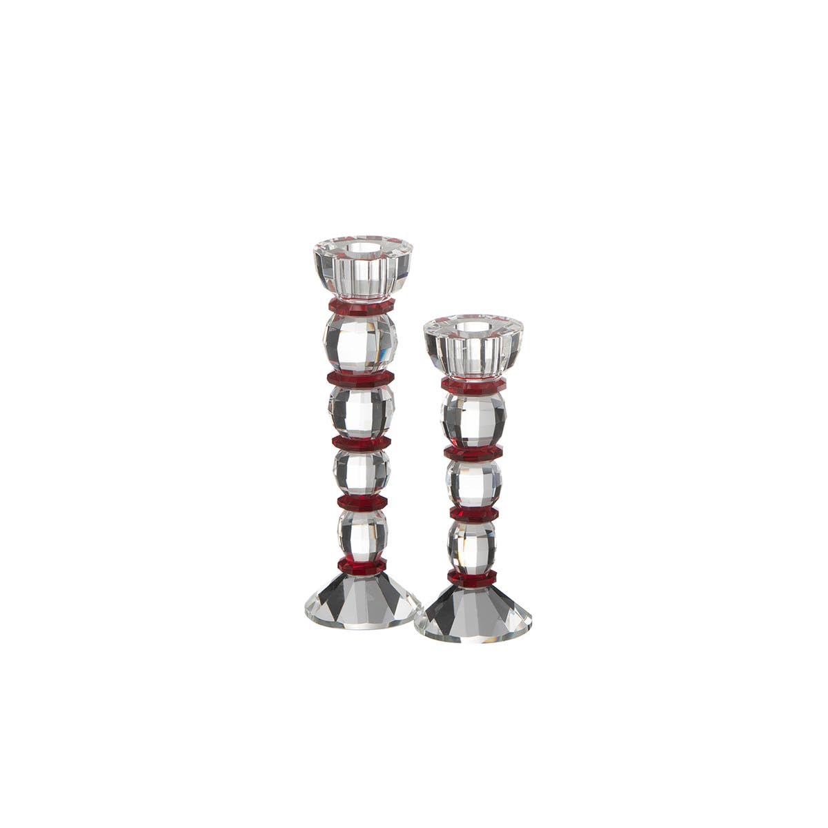 Chandelier Design en Cristal Annie 22cm Transparent & Rouge