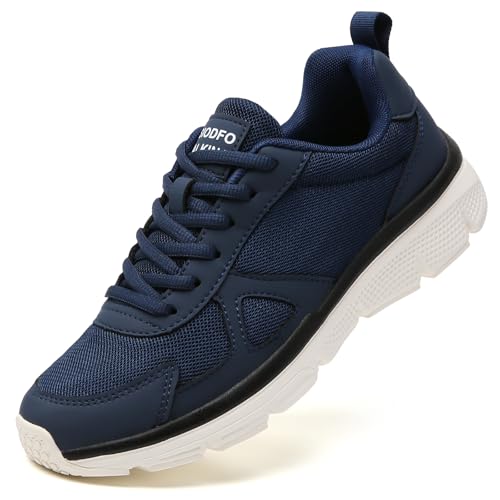 TSIODFO Men Fashion Casual Shoes Breathable Comfort Boat Shoes Navy Blue Size 7 Men's Adjustable Driving Walking Shoes