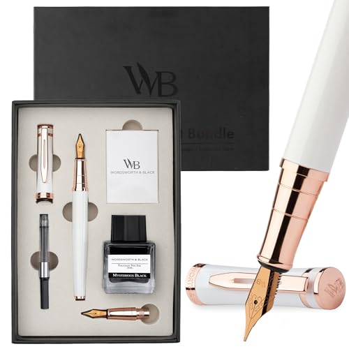 Amazon | Wordsworth & Black 万年筆セット、18K ゴールド中細および超