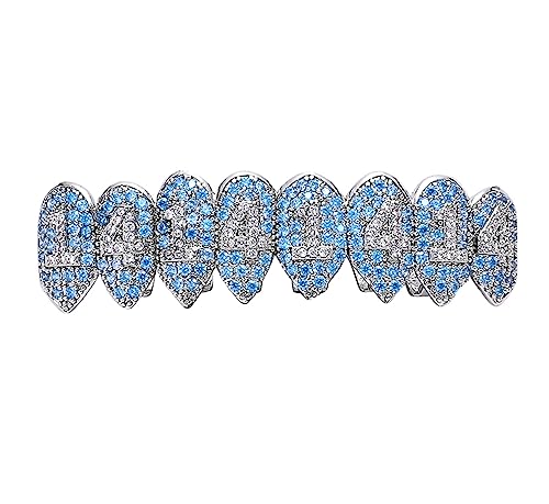 LXSSLY 14 grelhas de diamante hip hop para mulheres, grelhas de diamante com boca de dentes, parte i