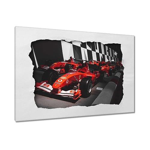 Tableau imprimé sur toile de Formule 1 120x80cm pour décoration murale de salon