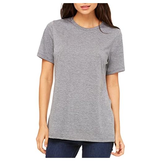 Bella + Canvas Missy's Relaxed Short-Sleeve T-Shirt, Medium, DEEP HEATHER