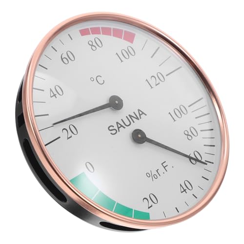 DIYEAH Sauna Thermometer and Hygrometer Aluminum High-heat Resistant Steam Sauna Temperature and Humidity Monitor for Spa and Bathroom Accessories
