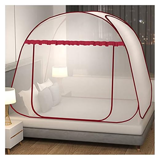 borfieon Tienda de Campaña Plegable con Mosquitera, Tienda de Campaña Tipo Loft Portátil de Malla de Alta Densidad, Tienda de Campaña Plegable con Cama Doble, Toldo de Lona para Fiestas,Red,47.2in