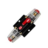 DXNQ 100A Inline Fuse Holder, 12V-48V DC Inline Reset Fuse Inverter Switch, Resettable Circuit Breaker for Car Stereo Marine Boat Audio Overload Protection, Car Accessories