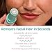 PalmPerfect Facial Hair Remover for Women – Portable Lipstick-Sized Shaver with Built-in LED Light – Painless Dual-Track Rotary Blade for Upper Lip, Cheeks, and Forehead – AA Battery Powered