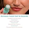 PalmPerfect Facial Hair Remover for Women Portable Lipstick-Sized Shaver with Built-in LED Light Painless Dual-Track Rotary Blade for Upper Lip, Cheeks, and Forehead AA Battery Powered