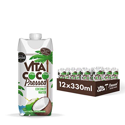 Vita Coco - gepresstes Kokoswasser 12x330ml, natürlich hydrierend mit Elektrolyten, glutenfrei, voll mit Vitamin C & Potassiu