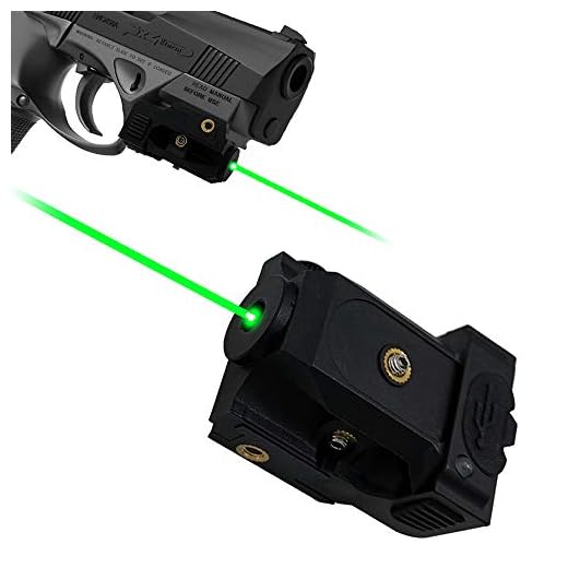 Lasercross Green Laser,Pistol Laser Sight Green Dot Tactical Sight Adjustable Low Profile Picatinny Rail with Rechargeable Battery for Pistols & Handguns