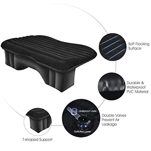 Goplus SU-2132-PA Inflatable Car Air Mattress, Backseat Suv Air Bed With Pillow, Portable Truck Air Mattress thumb #2