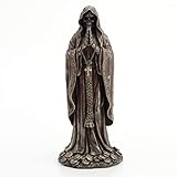 Veronese Design 7.5' Santa Muerte Rosario Prayer Resin Sculpture Antique Bronze Finish