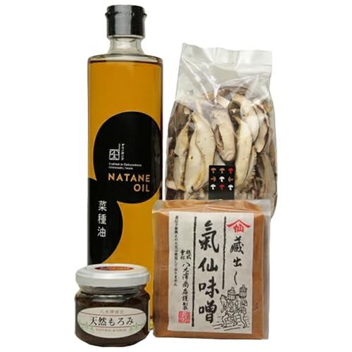 デクノボンズ 無添加 菜種油、原木椎茸、赤味噌、天然もろみ[4種詰合せセット] 添加物不使用