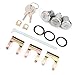 Klanata Car Door Trunk Key Kit Door Lock Cylinder Set Accessories Parts with 2 Keys 654394765282 Replacement for Chevelle
