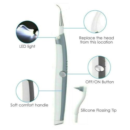 Image of Electric Ultrasonic Tooth Stain Eraser Plaque Remover Dental Tool Teeth Whitening Dental Cleaning Scaler Tooth Odonto Logia Too