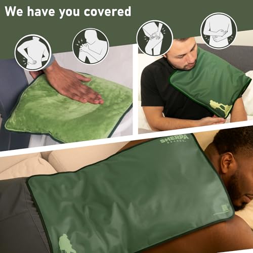 Image of Extra Large Gel Ice Packs for Injuries Reusable - Flexible Gel Ice Packs Reusable, Hip, Shoulder, Back Pain Relief - 14 inch x 22 inch - Green