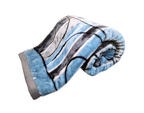 Image of Signature Exclusive Chanakya Supersoft Luxury Heavy Winter Double Ply Double Bed Mink Blanket - 4.5 kg | 100% Polyester | 2.10 m x 2.40 m | Royal Luxe Comfort for Extreme Cold (Midnight Snowfall)